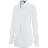 Tapata Women's Classic Button-Down Blouse Formal Work Dress Fitted Shirts Collared Long Sleeve Business Top