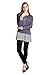 82 Days Women'S Rayon Long Sleeves Loose Fit Tunic With Stripe Contrast - Solid
