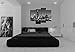Chicago Wall Art Chicago Skyline at Night in Black and White Picture Cityscape Print On Canvas Giclee Artwork for Wall Decor
