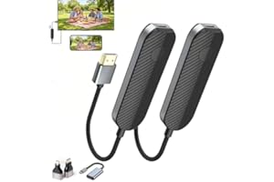 2026-Wireless HDMI Transmitter and Receiver, Updated Wireless HDMI Display Adapter, 2.4G/5G Portable HDMIS Extender, HD Video