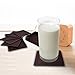 Drink Coasters,PU Leather Coasters for Drinks Glasses Set of 6 with Holder-Protect Furniture From Water Marks(Coffee)