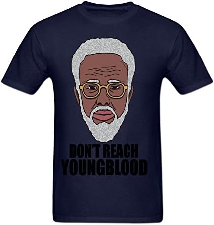 James Earl Hilty Don t Reach Youngblood Men's O Neck Cartoon Cotton Short Sleeve T-Shirt M Blue