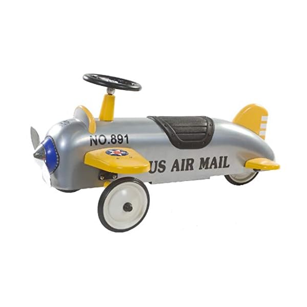 RETRO ROLLER 0706120 - Laufauto Aeroplane, Silber