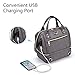 HaloVa Diaper Bag, Mini Mommy Maternity Baby Nappy Backpack, Dark Grey