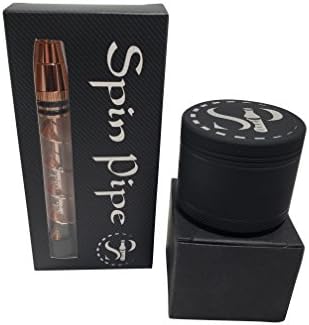 Grinder Blunt - Come with 2 Glass Pyrex bottles, 4 x O-Rings, 3 x Rubber Caps, 1 x Small Cleaning Brush, 1x Big Cleaning Brush For Tobacco, Dry Herbs,Tea, Herb Leaves And Spices (Rose Gold)