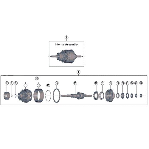 Shimano SPARE PART SGC6000-8D internal assy 187mm
