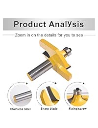 Juego de 2 puntas para enrutador de pasamanos de Höen   Cortador de moldeado estándar flauta   vástago de 1 2 pulgada