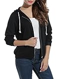 Meaneor Women's Long Sleeve Casual Zip-Up Hoodie Jacket Lightweight Sweatshirt