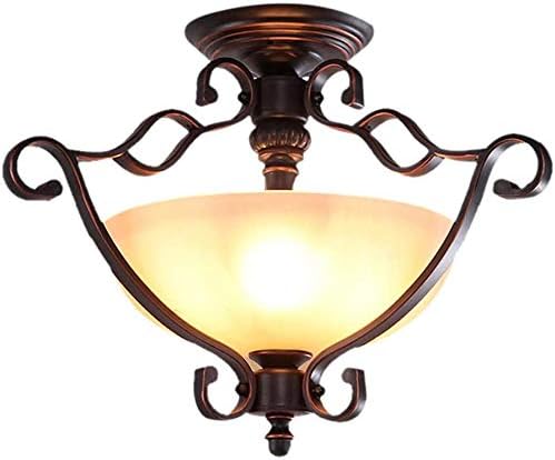 DOCJX Retro Rural Techo de diseño Creativo Tono marrón Circular de