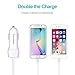 USB Type C Car Charger with Coiled USB C Cable for Samsung Galaxy S9/S9+/S8/S8 Plus, Moto Z Force Droid/Z Play Driod/Moto M/Moto X4, Google Pixel 2 XL and More Android Cell Phones/iPhone