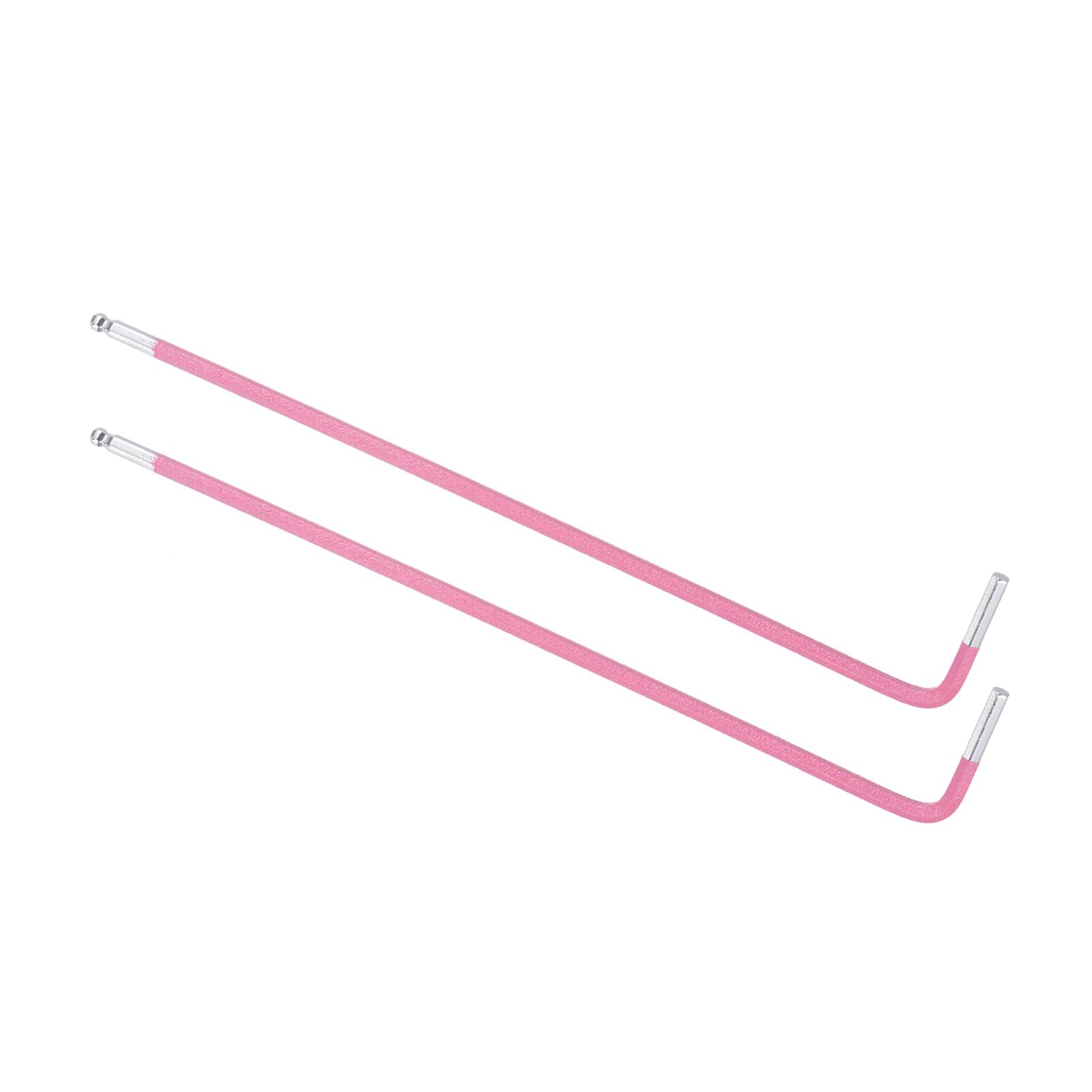 CoCud L-Handle Ball End Hex Key Wrench, 2mm Metric, S2 Steel L-Shape Long Arm Hexagon Head Spanner Pink - (Applications: for Home Repair and Mechanical Maintenance), 2-Pieces