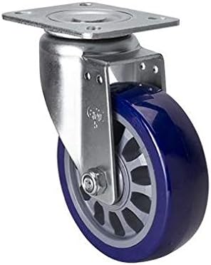1PC EDL Heavy Duty 5" 250Kg TPU Castor wheel Plate Universal Swivel Industrial Caster Wheel for trolley cart