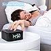 Radio Alarm Clock Charger with 2 Outlets and 2 USB Ports Charging Station / Wireless Bluetooth Speaker / Micro SD / Snooze / 4 Dimmer /Battery Backup /Digital Clock for Bedrooms , Black