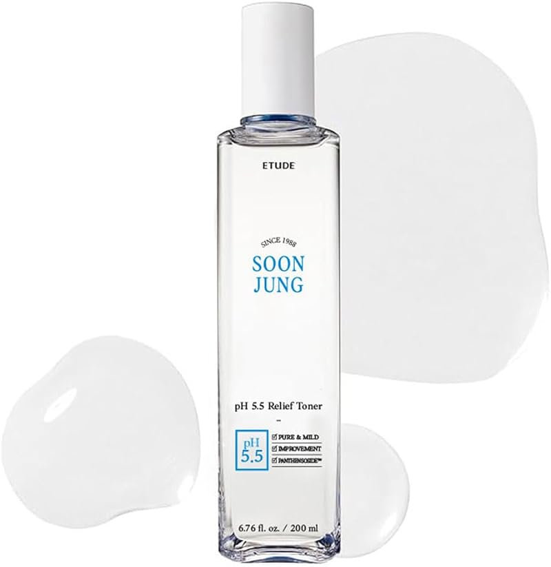 ETUDE Soonjung pH5.5 Relief Toner 200ml New Version Skin Care Low pH Toner