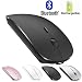 Bluetooth Mouse Rechargeable Wireless Mouse for Notebook,Bluetooth Wireless Mouse for Laptop Bluetooth Mouse for PC Black (Black)