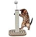 Mr. Peanut's Couch Saver Premium Cat Scratching Post with Built in Interactive Marbles - Durable Sisal Material Keeps Kitten Claws Active & Protects Your Furniture - Includes Interactive Marbles