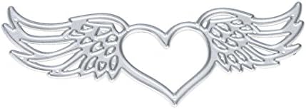 Cutting Dies , Handmade Metal Cutting Dies Stencils Template Set DIY Scrapbooking Embossing Album Paper Card Craft (C Love wings 011)