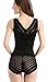 Movingtime Women Zebra Lines Stripe Seamless Shapewear Postpartum Abdomen Slimming Cincher Shaper Corset Briefer Bodysuit (XL, Black)