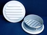 Maurice Franklin Louver RLW-100 4, 4-Inch Mini Round Aluminum Insect Proof Mini Louvers With Screen, White (Pack of 4)