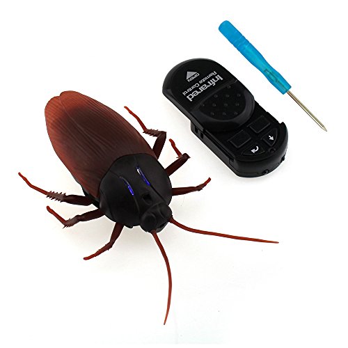Tipmant RC Cockroach Remote Control Car Vehicle Electric Fake Giant Insect Trick Bug Kids Toy Gift with Screwdriver