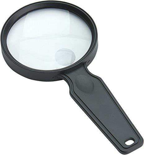 Carson MagniView 2x Power Compact and Lightweight Hand-Held Magnifier with 4.5x Spot Lens for Reading, Hobby, Crafts, Inspection and Low Vision Tasks (DS-36)