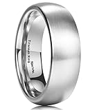 King Will BASIC 7MM Titanium Ring Brushed/Matte Comfort Fit Wedding Band For Men Women