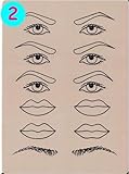 Cosmetic Permanent Makeup Eyebrow, Eye, Synthetic Eye and Lip Tattoo Practice Skin 1 Pc