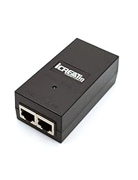 icreatin 48 V POE Injector adaptador de fuente de alimentación, 10 100Mbps IEEE 802.3 af Compliant, hasta 100 m (328 pies), para la mayoría de Cisco Polycom Aastra teléfonos y más