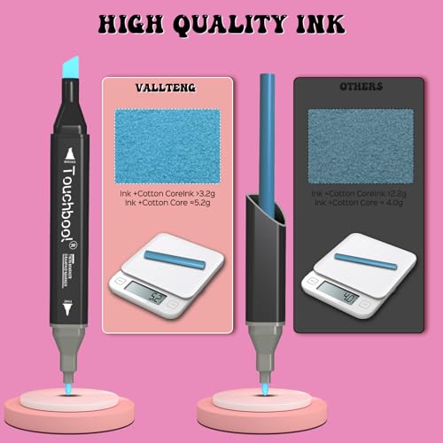 Touchbool ﻿80 Colors Alcohol Markers for Artists Adults Dual Tip Art Marker Pens with Board & Fine Tips, Permanent Illustration Markers for Coloring Book Manga Anime Sketching Card Making & Journaling