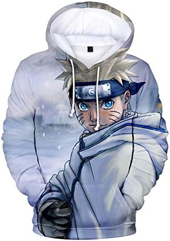 Hoodies Sweatshirt 3D Printed Anime Uzumaki Naruto Life in A Different World From Zero Rem Pullover Unisex Sportswear Kangaroo Pocket,A,XL