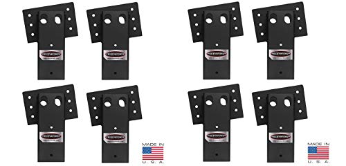 Elevators 4x4 Brackets for Deer Blinds, Playhouses, Swing Sets, Tree Houses. Made in The USA with Premium Construction Grade Steel (2 X Pack of 4)