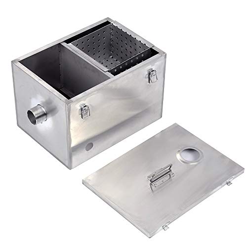 BEAMNOVA Commercial Grease Trap 8lbs Stainless Steel Interceptor Top