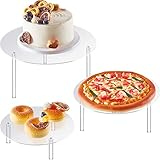 6 Packs Clear Acrylic Cake Stand Round Cupcake