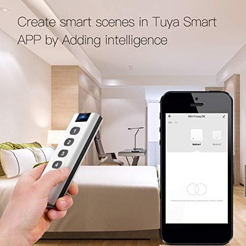 SOLE HOME Zigbee Smart Scene Switch 4 Gang Aplicacin Inalmbrica Control Remoto 12 Modos de Escenas Escenas Personalizadas Interruptor Inteligente de Automatizacin Del Hogar Hub Zigbee