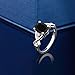Gem Stone King 925 Sterling Silver Black Onyx and White Topaz Engagement Ring For Women (2.05 Cttw, Oval 9X7MM, Gemstone Birthstone, Available In Size 5, 6, 7, 8, 9)