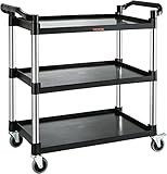 VEVOR Utility Service Cart, 3 Shelf Heavy Duty