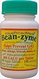 150 ct Bean-zyme anti-gas 300 GALU/cap vs Beano 150 GALU/tab.