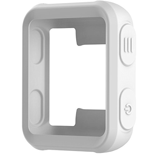 For Forerunner 35 / Approach S20 Case Cover,RuenTech Replacement Soft Silicone Protective Case Protector Sleeve for Garmin Forerunner 35 and Approach S20 (White)