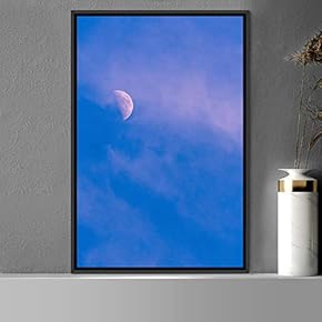 signwin Framed Canvas Wall Art Moon Astronomy &...