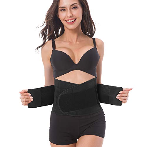 Adjustable Back Support Belt for Women - Abdominal Elastic Waist Ab Cincher Trainer Trimmer - Neoprene Hourglass Slimming Body Shaper Sport Girdle for Weight Loss Sweet Sweat Compression Band Workout