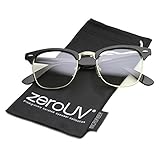 zeroUV ZV-2933e Wayfarer Sunglasses, Black, 49 mm