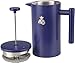 French Press Coffee Maker with Travel Bag by JOMO, Double Wall Insulated Stainless Steel for Hotter Coffee and Tea (34 ounce/1 Liter), Classic and Durable Design for the Kitchen, Travel and Camping