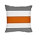 Gray, Orange and White Stripe 4 Piece Childrens, Teen Boys Twin Bedding Set Collection
