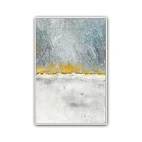 Framed Canvas Wall Art Abstract Color Block Canvas Prints Home Artwork Decoration for Living Room,Bedroom - 16x24 inches