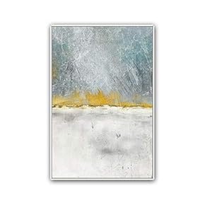 Framed Canvas Wall Art Abstract Color Block Canvas Prints Home Artwork Decoration for Living Room,Bedroom - 16x24 inches