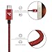 RAMPOW Braided Micro USB Cable 6.6ft, Samsung QC 3.0 Fast Charger Cable, Micro USB Charging Cord Compatible with Galaxy S7/S6, Sony, Motorola and More - Red