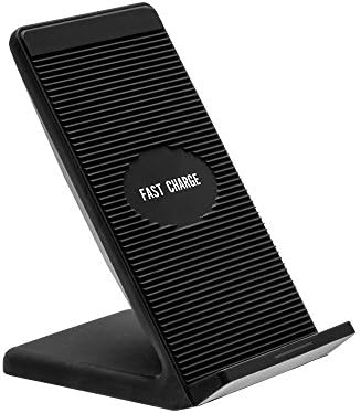 YACYA Wireless Charger Fast Charging Pad with Stand &amp; Cooling Fan for iPhone 8 / 8 Plus, iPhone X, Nexus 5 / 6 / 7 Galaxy S8/ S8+/ S7 / S7 edge, Note 5 and other Qi-Enabled Device- Black