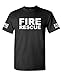 FIRE RESCUE - ems emt emergency service - Mens Cotton T-Shirt, XL, Black