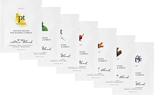Teroforma 1pt VARIETY PACK Infusion Blends for Alcohol &amp; Spirits – Flavor Infuser Packets for Home Infusion (7 Packets - Citrus, Mint, Floral, Chili, Cinnamon, Chocolate, Smoky)