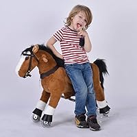 UFREE Horse Best Birthday Gift for Boys, Action Horse Toy, Rocking Horse with Wheels Giddy up Ride on for Kids Aged 3 to 6 Years Old, Amazing Birthday Surprise.